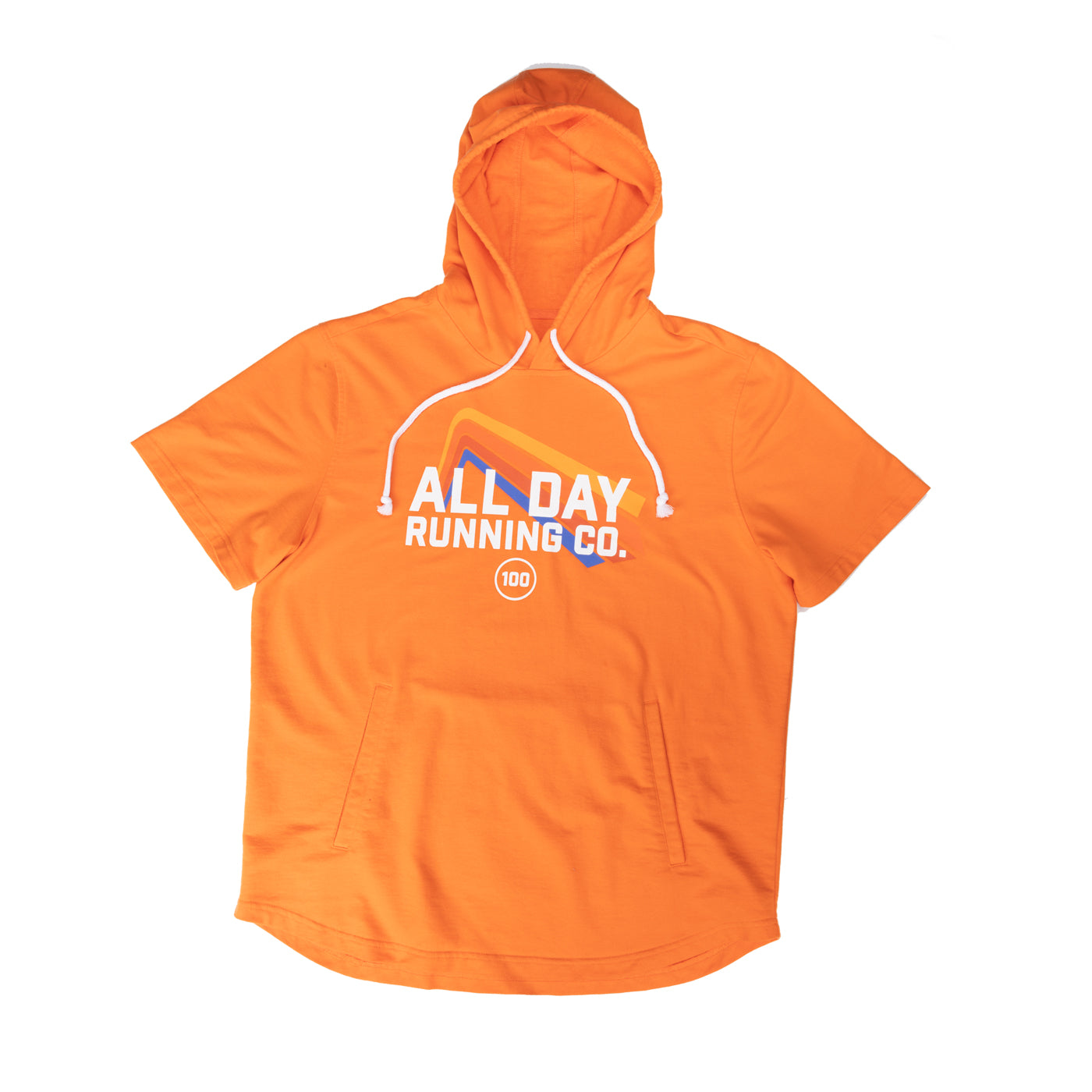 All Day Orange Short Sleeve Hoodie