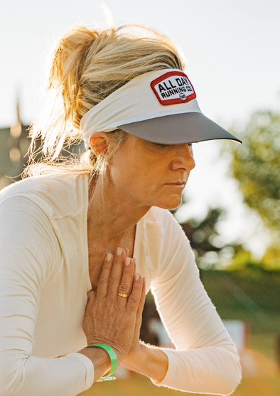 All Day White Visor AllDayRunningCo